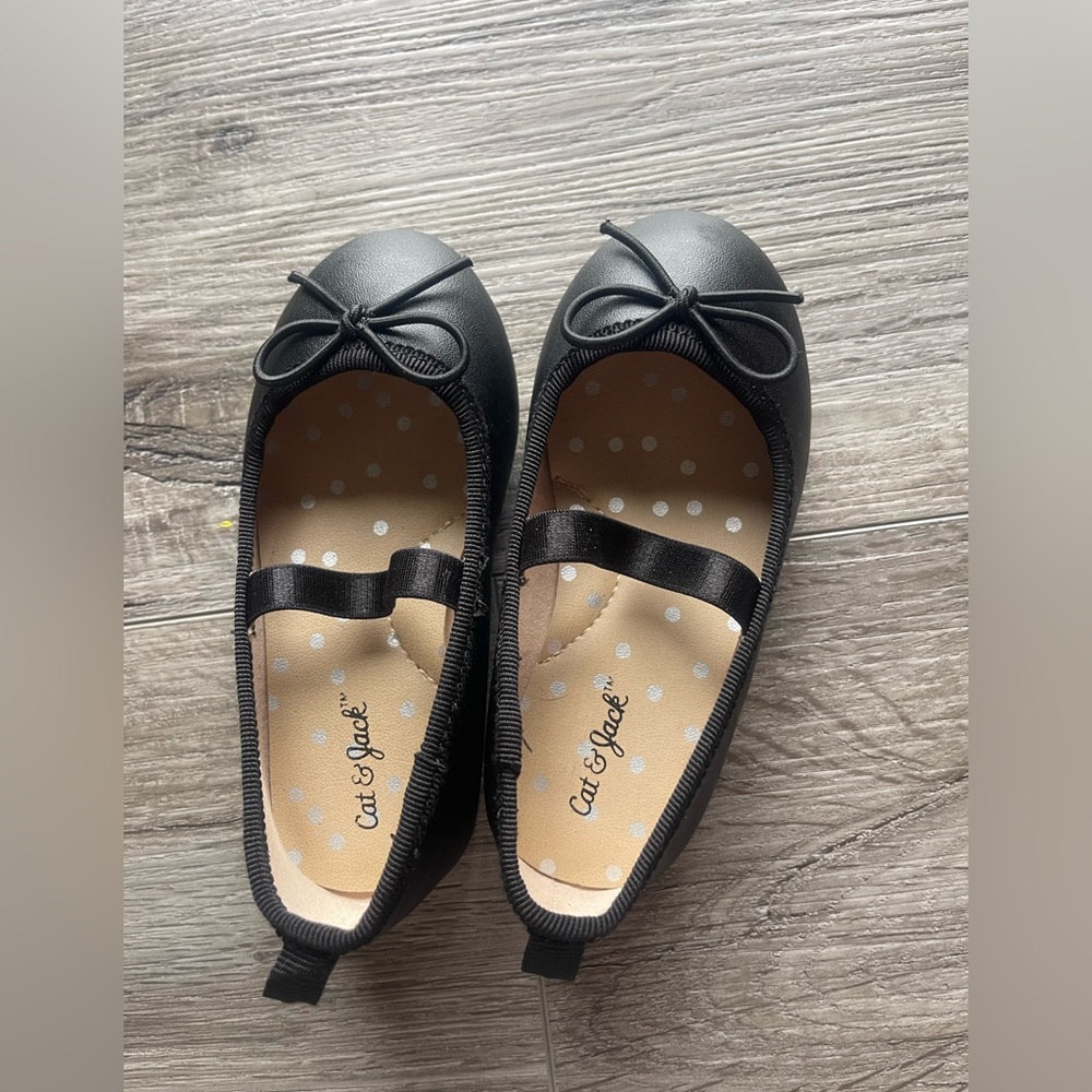 Cat & Jack Black Bow Ballet Flats